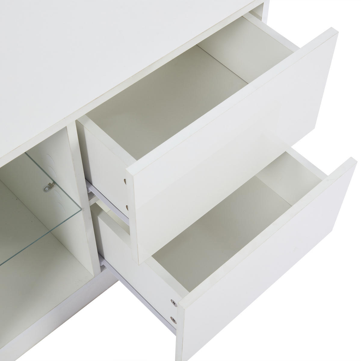 TV-LOWBOARD Gloss Weiß 160/40/52 cm - Weiß, Holzwerkstoff (160/52/40cm) - PANGIVO
