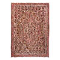 HANDWEBTEPPICH Kelim Senneh Mehrfarbig 340/242 cm Schurwolle - Multicolor, Textil (242/340cm) - Looma