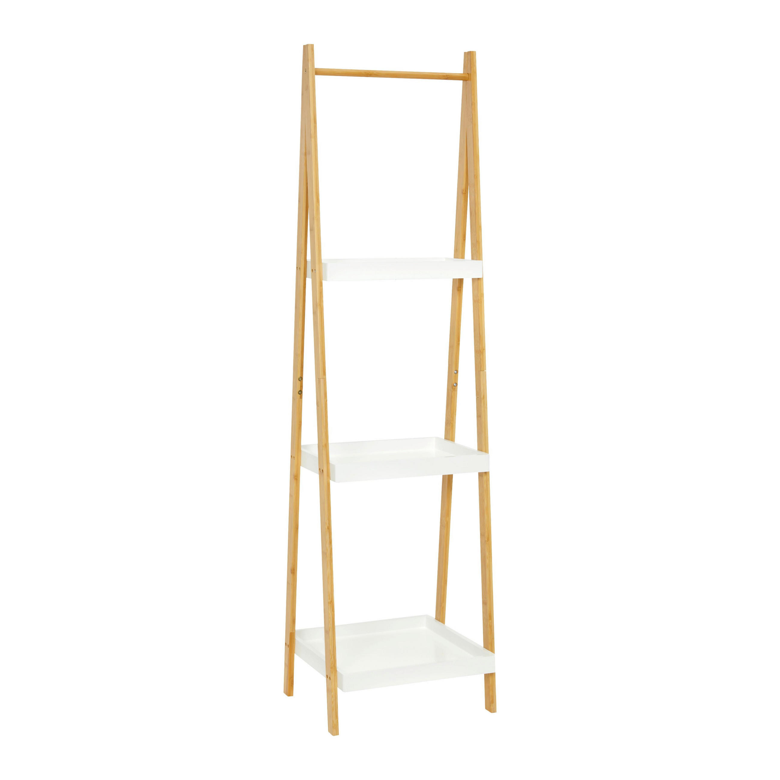 REGAL Mirella Weiß/Naturfarben MDF - Naturfarben, Naturmaterialien (43/160/40cm)