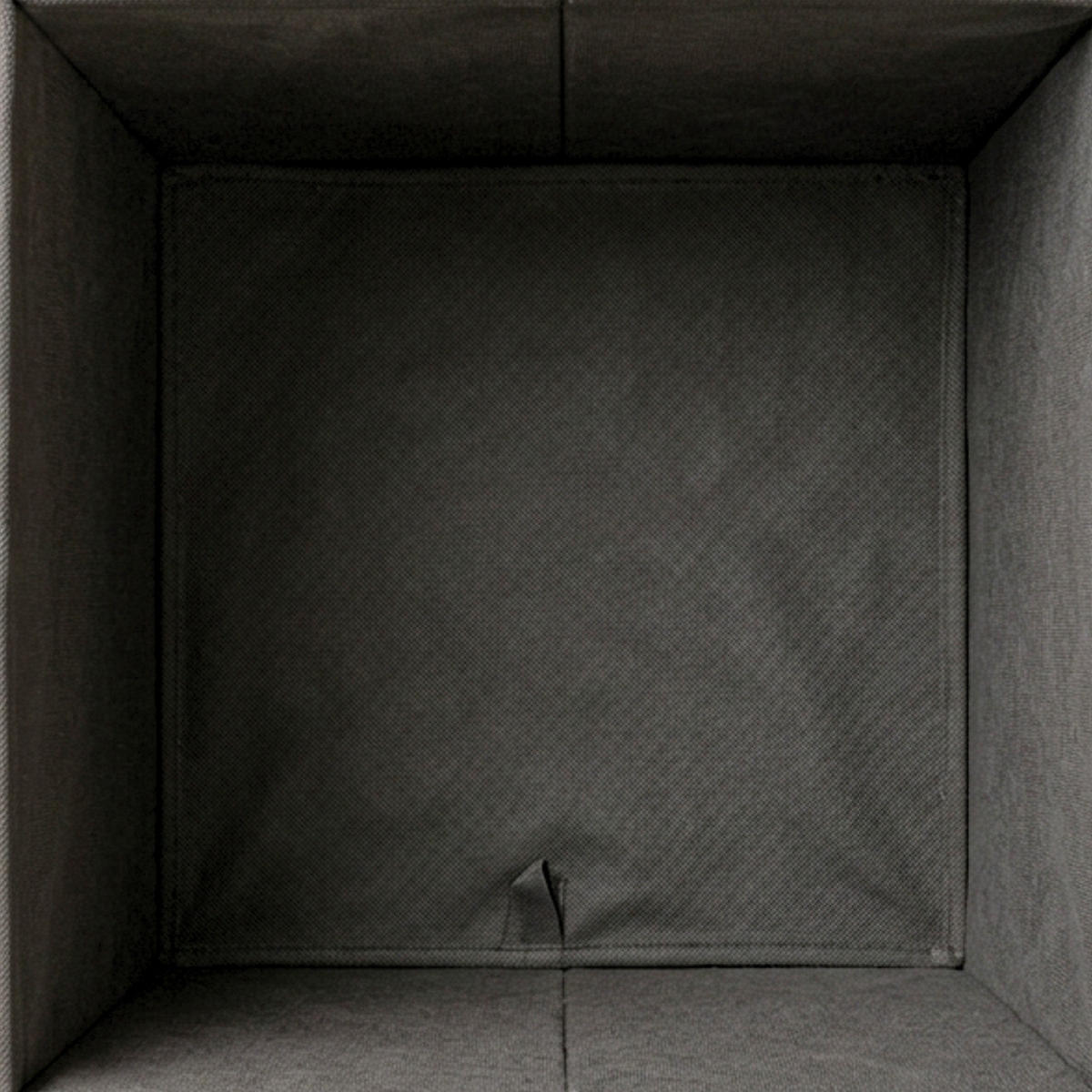 HOCKER mit Stauraum auf hölzernen Beinen 38/38/38 cm - Schwarz, Textil (38/38/38cm) - SCENA LIVING