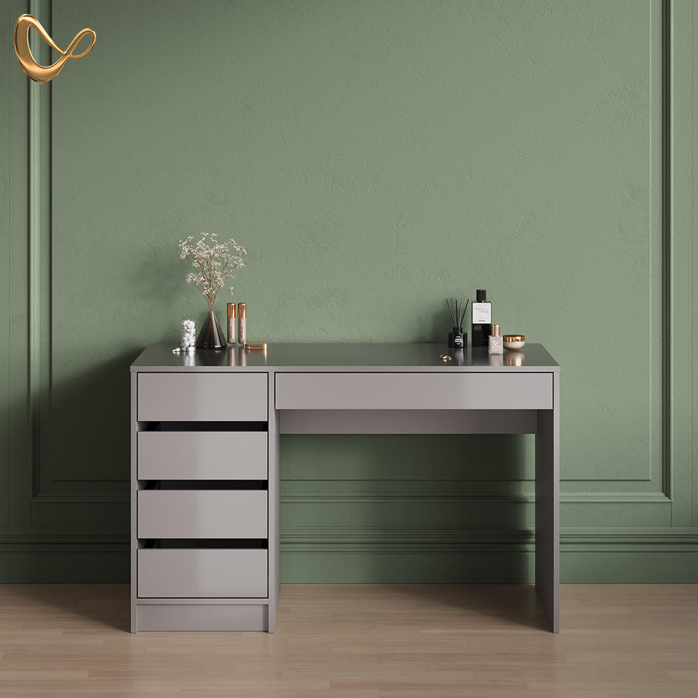 SCHMINKTISCH Imola Grau ohne Spiegel - Grau, Holzwerkstoff (55/120/75cm) - Livinity®