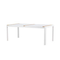 GARTENESSTISCH TOGO Weiß 100x200x75 cm - Weiß, Metall (200/100/75cm) - FURNLUX