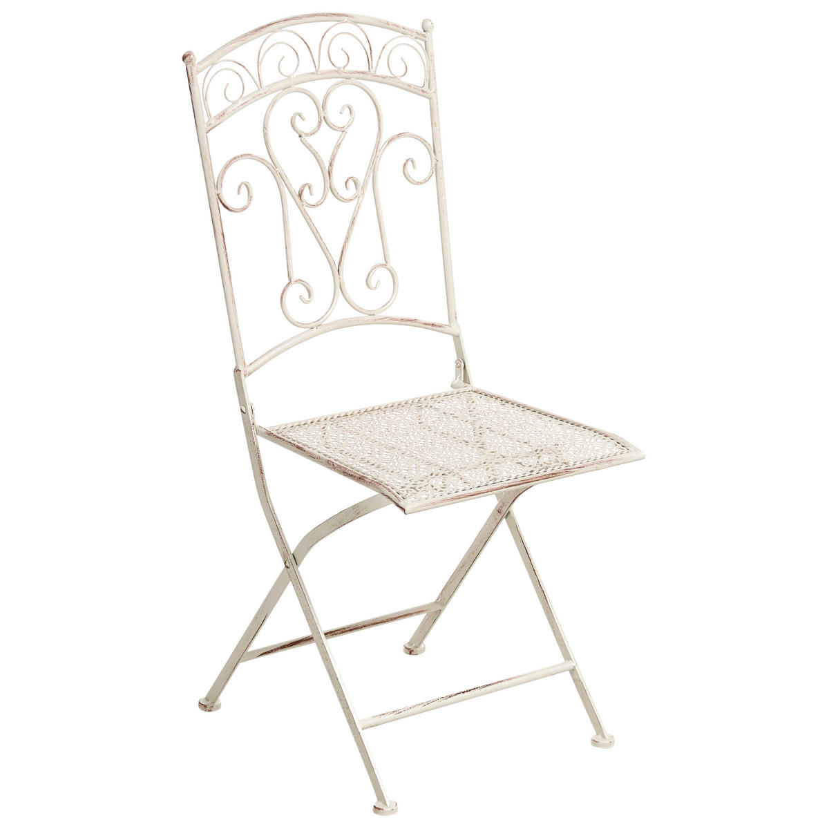 GARTENSTUHL 2er-Set Hellbeige Juina - Beige, Metall (45/95/45cm) - Beliani