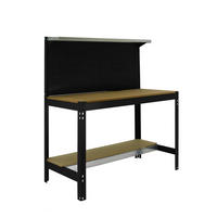 WERKBANK BUFFALO mit Werkzeugwand und Ablage | HxBxT 84x120x61cm | Traglast 600kg | Anthrazit - Anthrazit, Metall (120/84/61cm) - PROREGAL