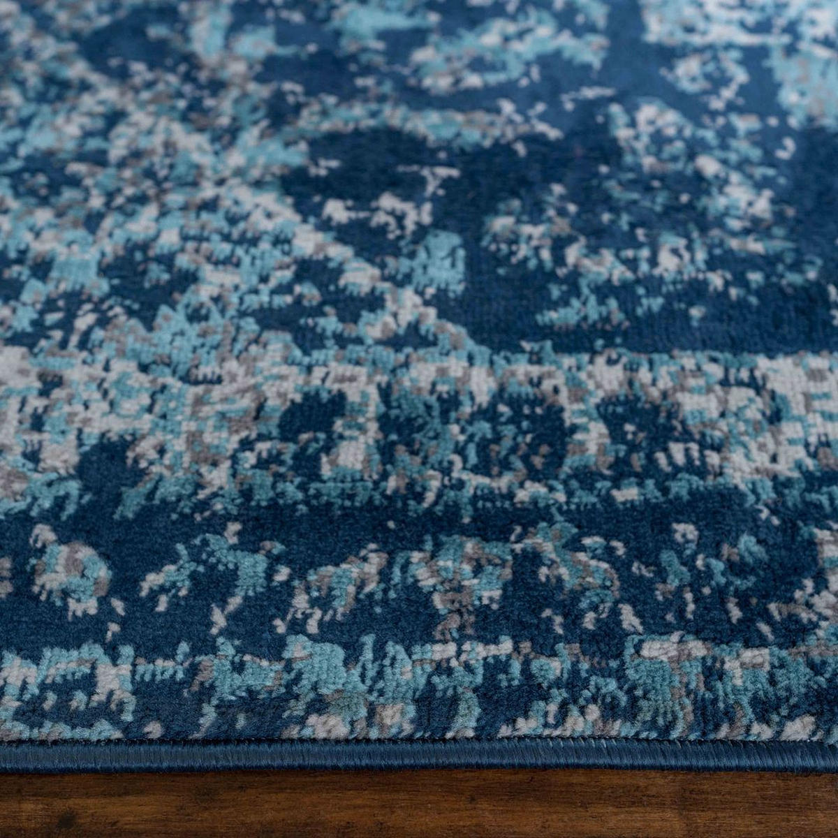 VINTAGE-TEPPICH Demelza Marineblau - Dunkelblau, Textil (120/170cm) - Kukoon Rugs