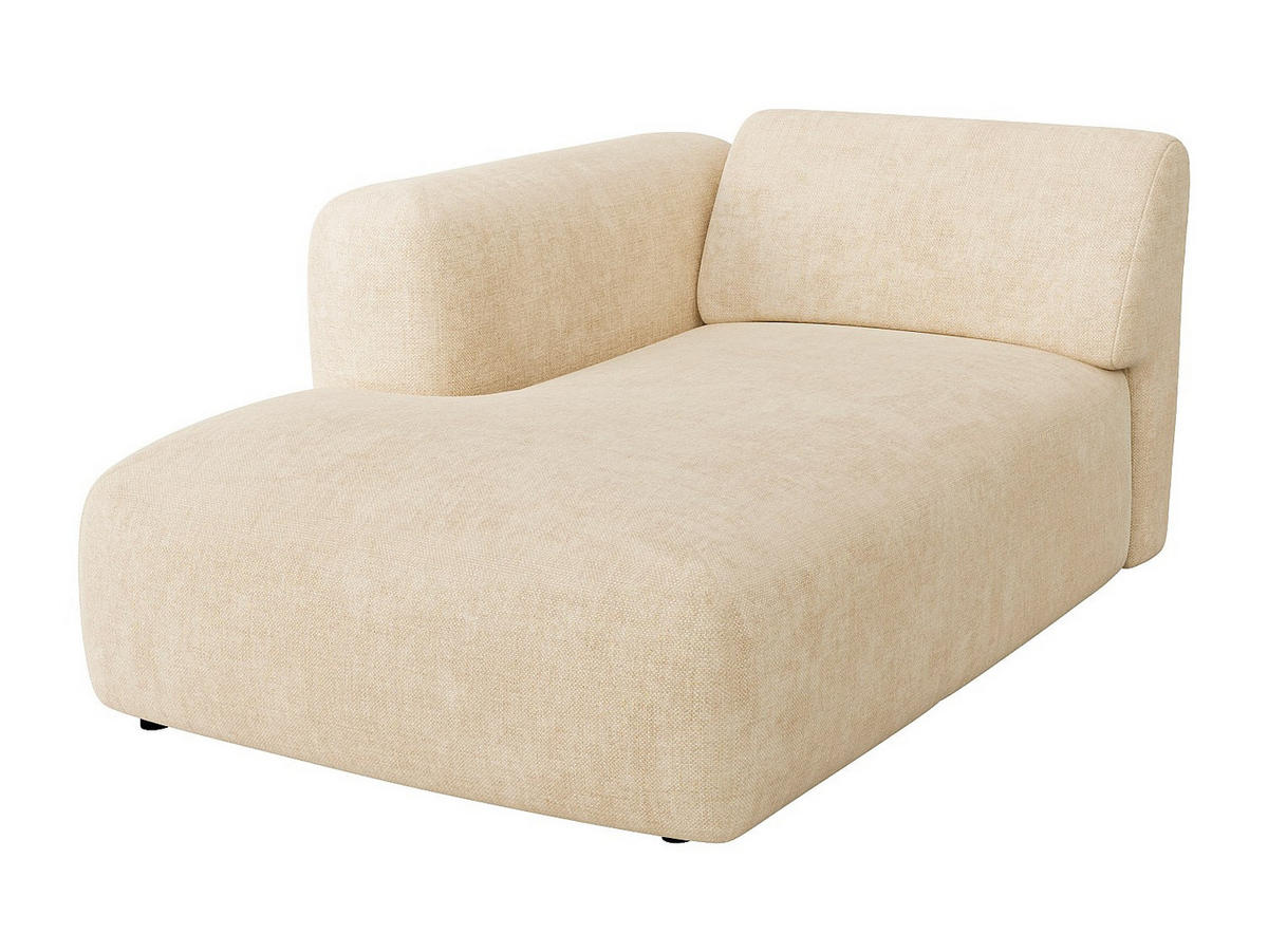 RECAMIERE ohne Schlaffunktion - 1 Person - stoff - beige Pogni - Beige, Textil (108/73/163cm) - Vente-Unique