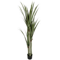 KÜNSTLICHE Yucca groß 190cm Kunstpflanze, Plastik Künstliche Pflanze im Topf, 17 x 17 x 190 cm Smaragdgrün - Smaragdgrün, Kunststoff (190cm) - FORIOUS