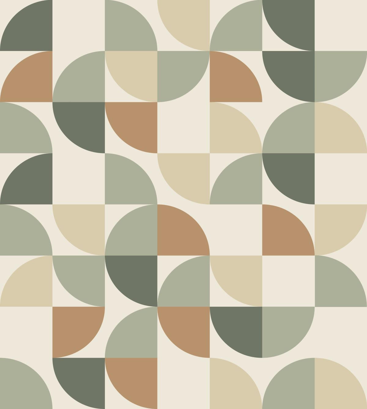 FOTOTAPETE geometrische Formen 250 x 279 cm - Grün, Papier (250/279cm) - ESTAhome