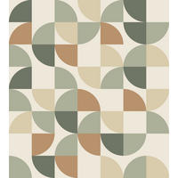 FOTOTAPETE geometrische Formen 250 x 279 cm - Grün, Papier (250/279cm) - ESTAhome