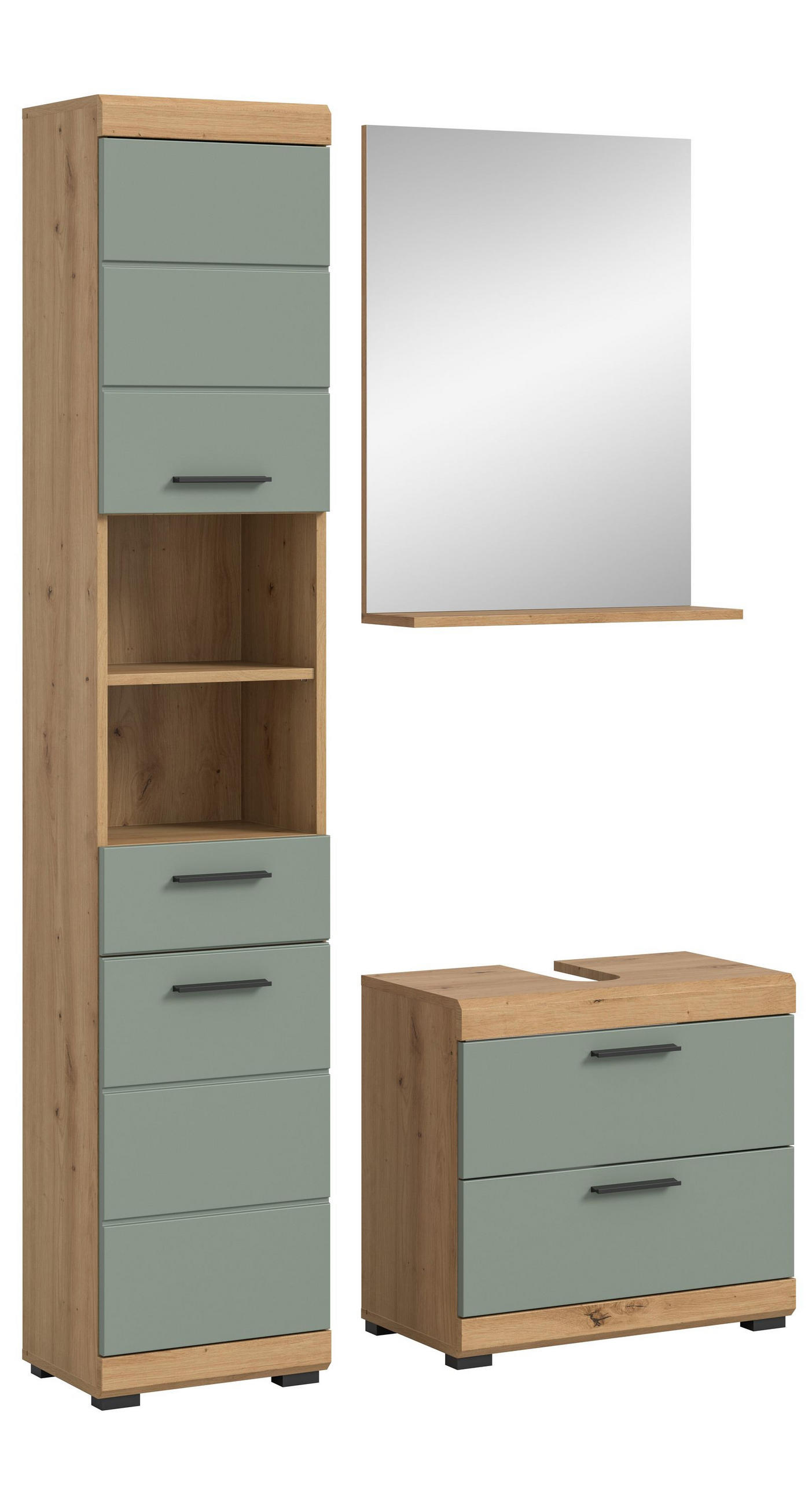 Homes & Jones Badezimmer Eiche Artisan 112x191x37 cm