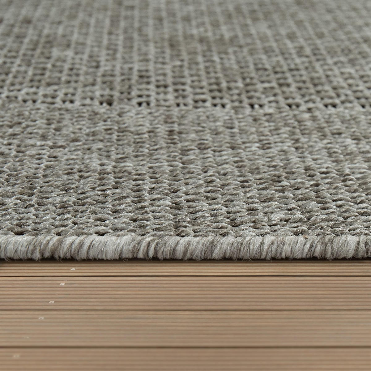 FLACHWEBTEPPICH, mit Bordüre, Grau, 120 x 170 cm - Grau, Textil (170/120cm) - KADIMA DESIGN