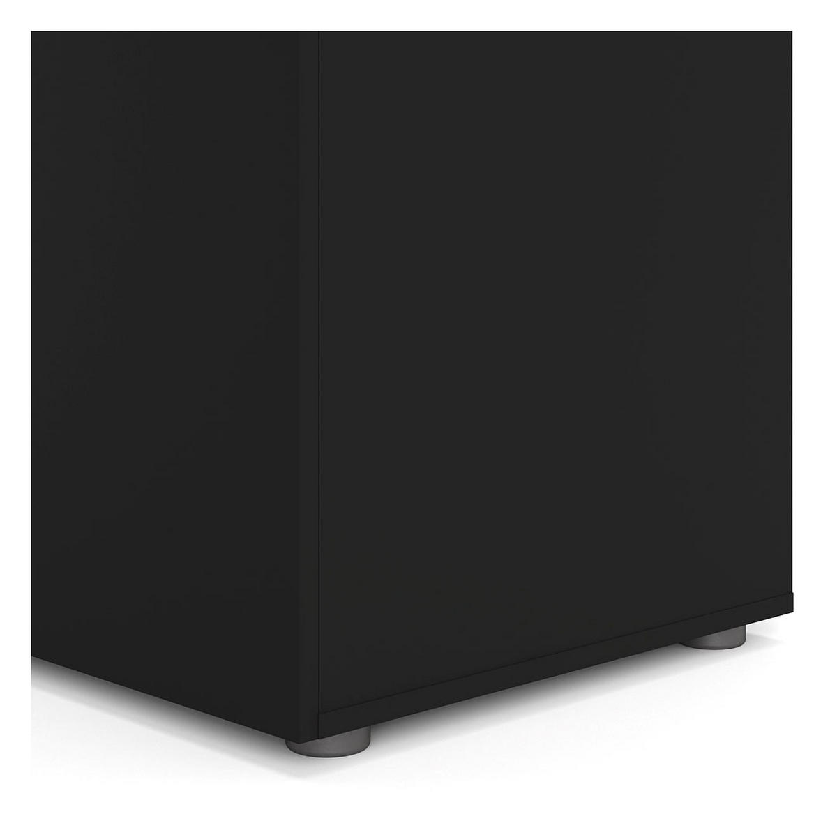 GARDEROB Petra 118 x 50 x 201 cm – svart - Svart, Träbaserade material (118/201/50cm) - ebuy24