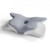 NACKENKISSEN weiß / grau (1er-Set) - Weiß, Textil (41/63cm) - Juskys