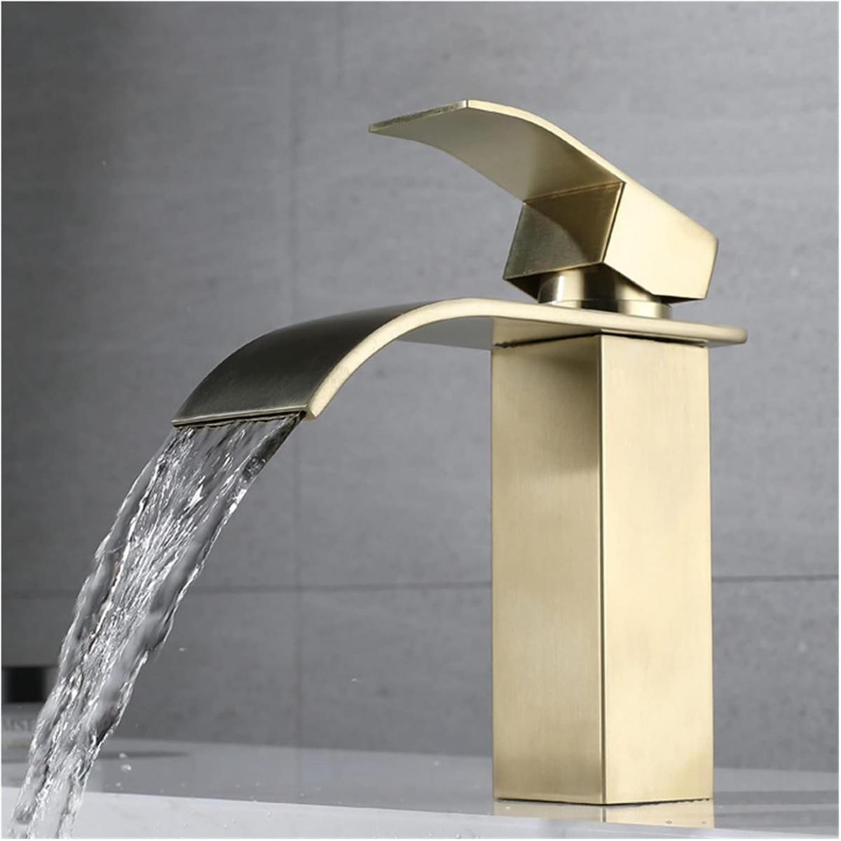 BADEZIMMERARMATUR, 17,5 x 15,5 cm, gold - Goldfarben, Metall (28/8/18cm) - Vallsero