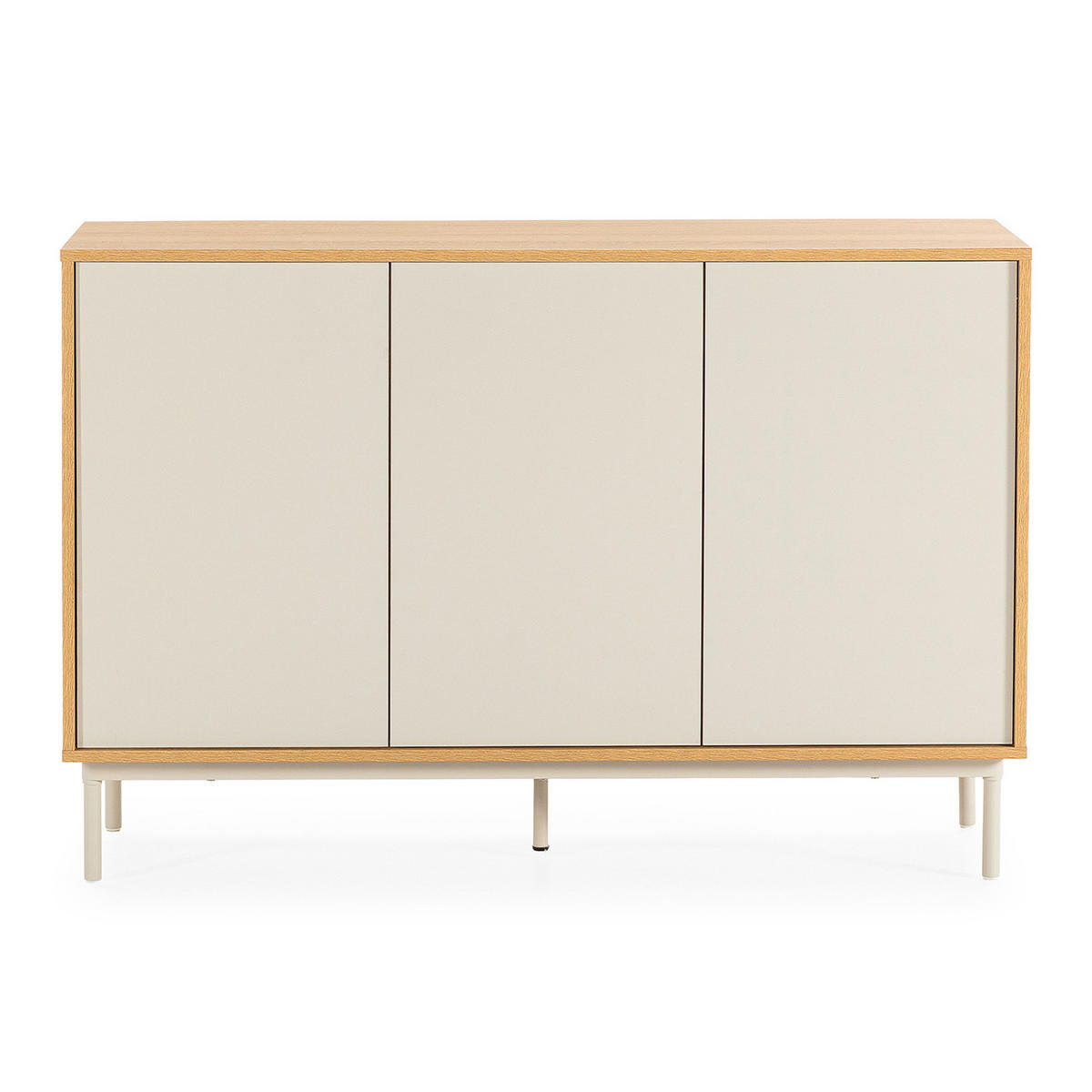 SIDEBOARD Cuzco 3 türen Eichenfarbe/grau - Grau, Holzwerkstoff (120/80/40cm)