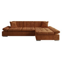 ECKSOFA Malwi, Seite: Rechts - Dunkelorange, Holz/Textil (278/161cm) - MIRJAN24