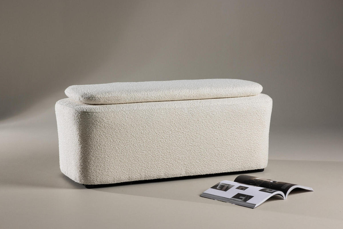 OTTOMANE LAUREL Beige 83x53x66 cm - Beige, Textil (83/66/53cm) - FURNLUX