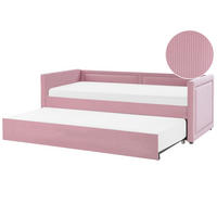 TAGESBETT 90/200cm Rosa Mimizan - Pink, Naturmaterialen/Textil (90/200cm) - Beliani
