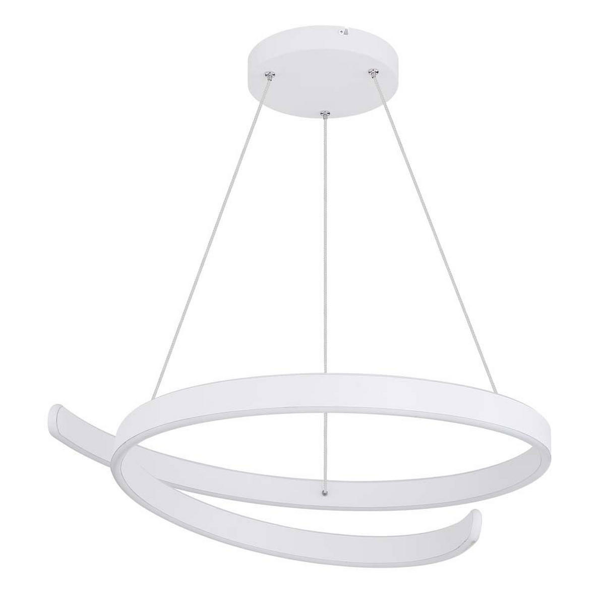 LED HÄNGELEUCHTE Weiß Matt - Weiß, Metall (66/62/120cm) - Globo Lighting