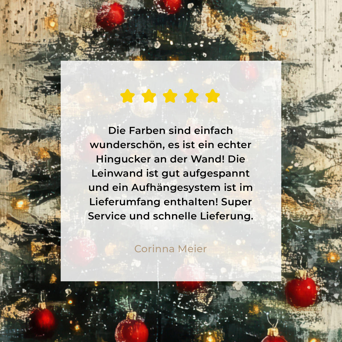 LEINWANDBILD Weihnachtsbaum - Vintage - Weihnachten - Geschenk 30x40 cm - Rostfarben, Textil (30/40cm) - MuchoWow