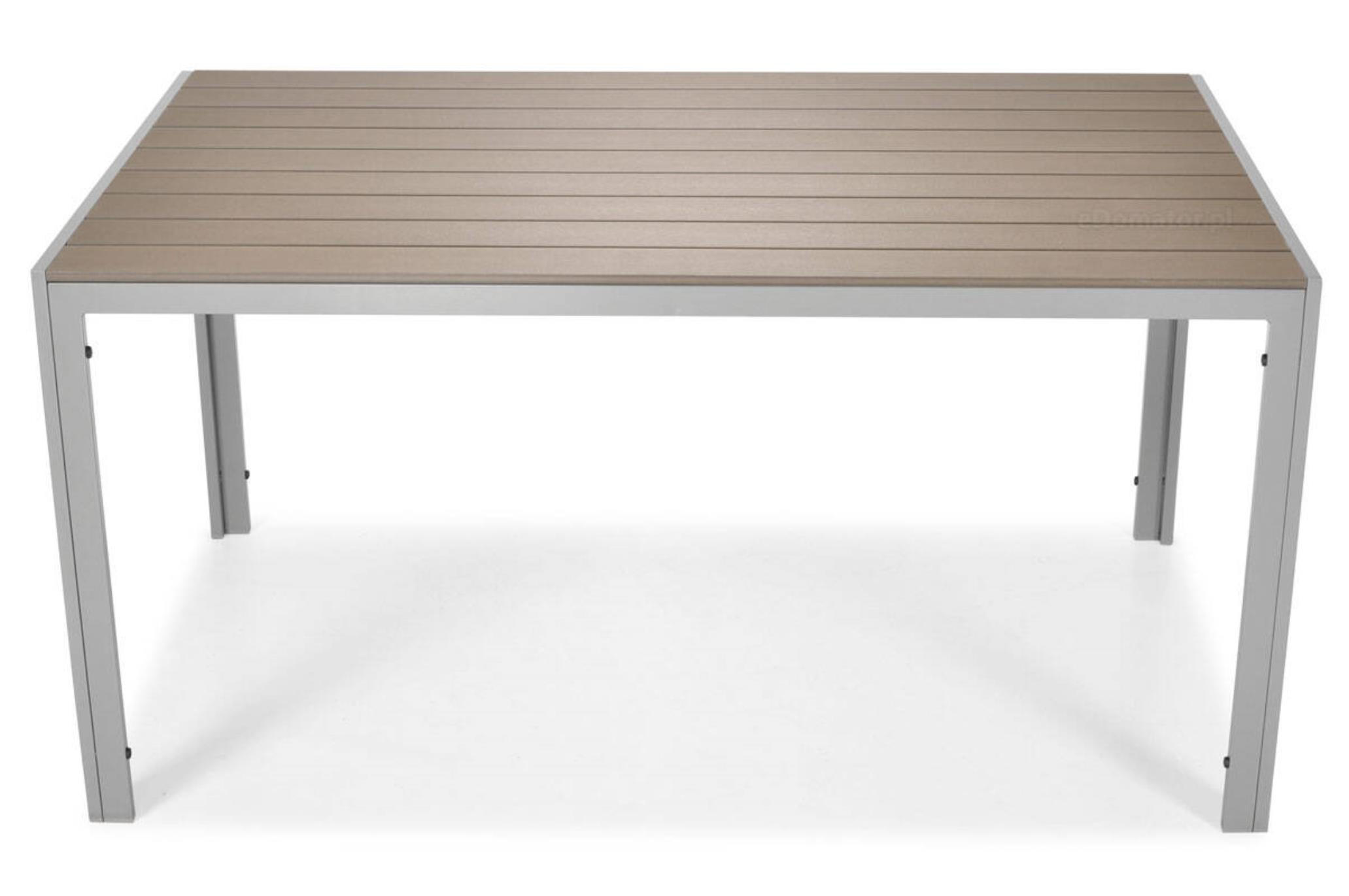 GARTENTISCH Bosano Braun, mit Silber Beine - Silberfarben/Braun, Holzwerkstoff (150/90/74cm) - Bettso