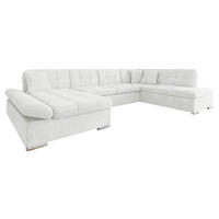 ECKSOFA Bergen, Seite: Links - Silberfarben/Hellgrau, Holz/Textil (345/76/205cm) - MIRJAN24