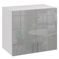 KÜCHENHÄNGESCHRANK G80 2D grau glanz - Grau, Holzwerkstoff (80/60/31cm) - roe furniture
