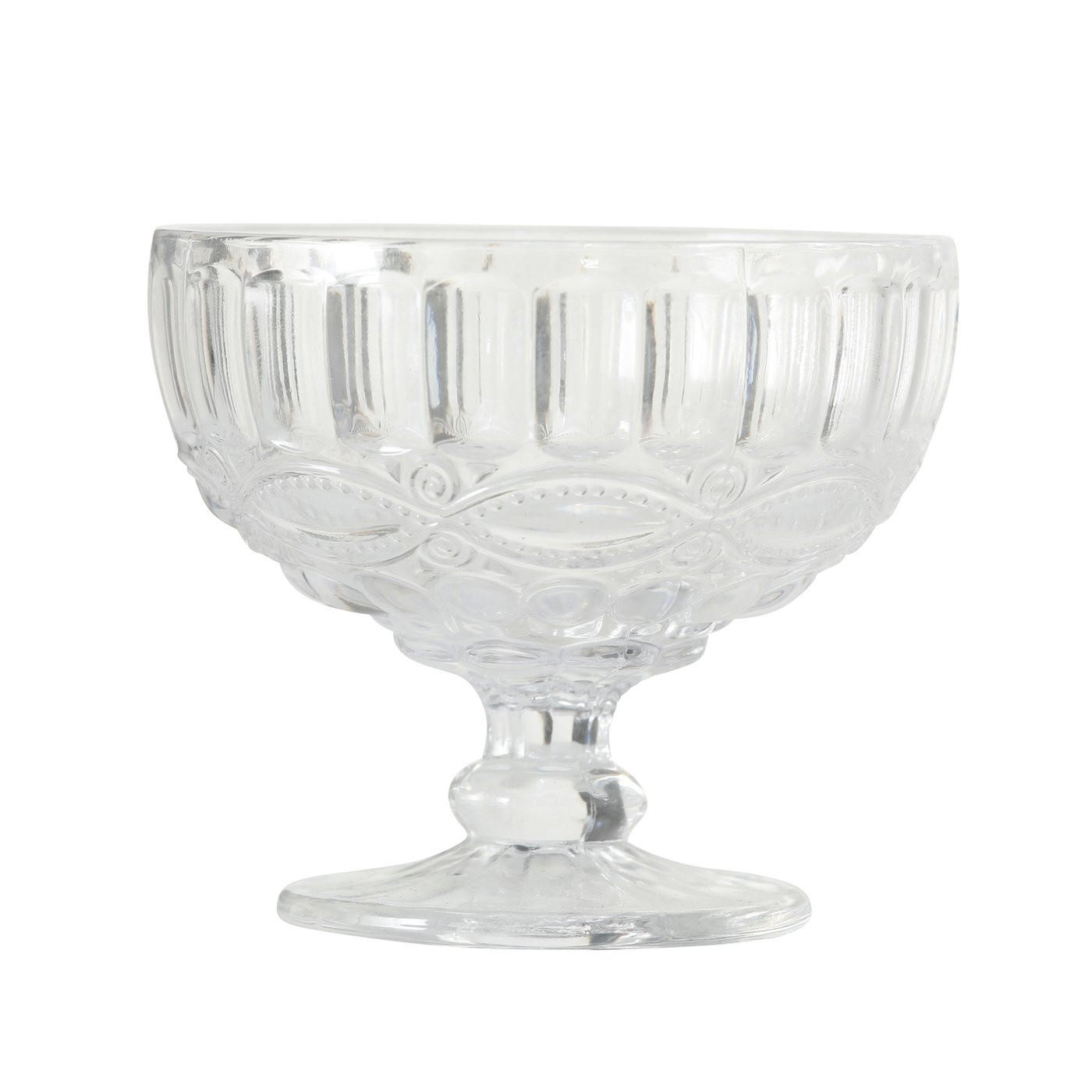 DESSERTBECHER aus Glas Muster 2 250 ml 12/12/10 cm - Transparent, Glas (12cm) - Boltze Home