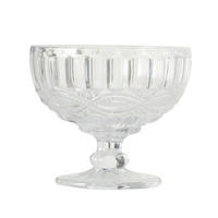 DESSERTBECHER aus Glas Muster 2 250 ml 12/12/10 cm - Transparent, Glas (12cm) - Boltze Home