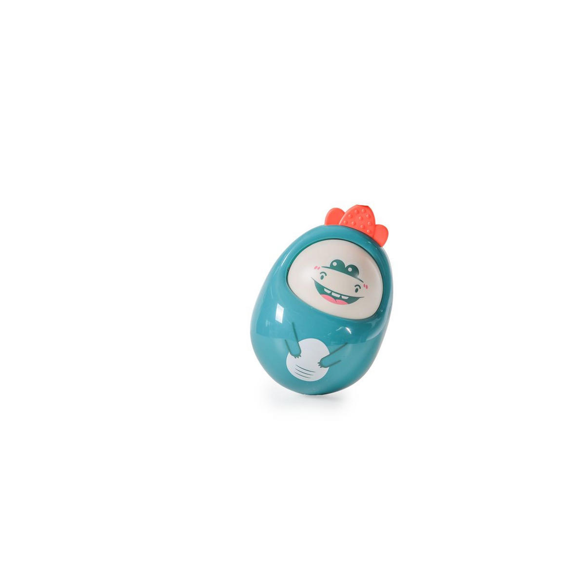 BABYSPIELZEUG Roly Poly blau 9,6 x 9,6 x 14,5 cm, balancierendes Ei, Beißring, ab Geburt, Motorik - Blau, Kunststoff (9/14/9cm) - Moni