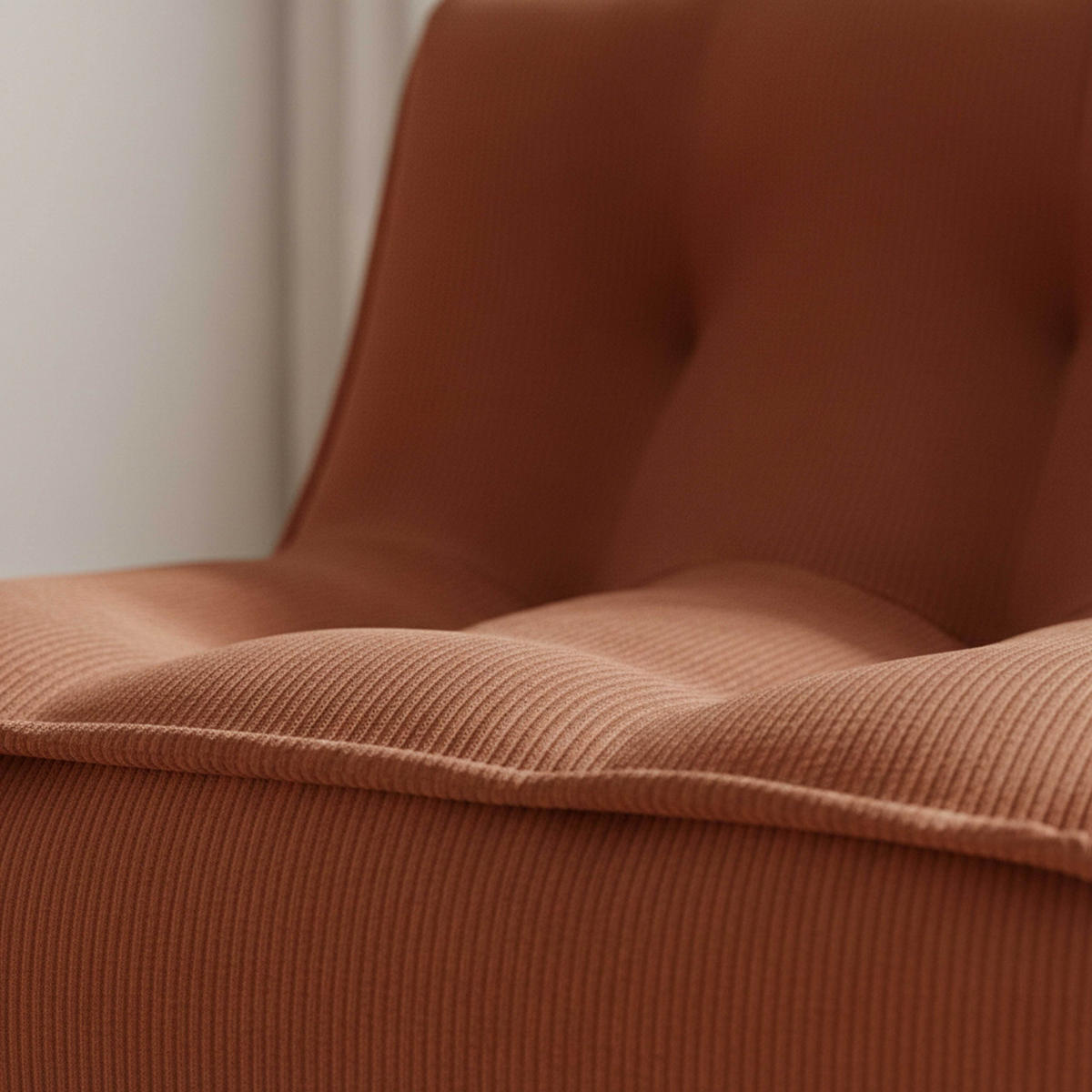 SESSEL, Terrakotta - Rot, Textil (90/70/80cm) - Oviala