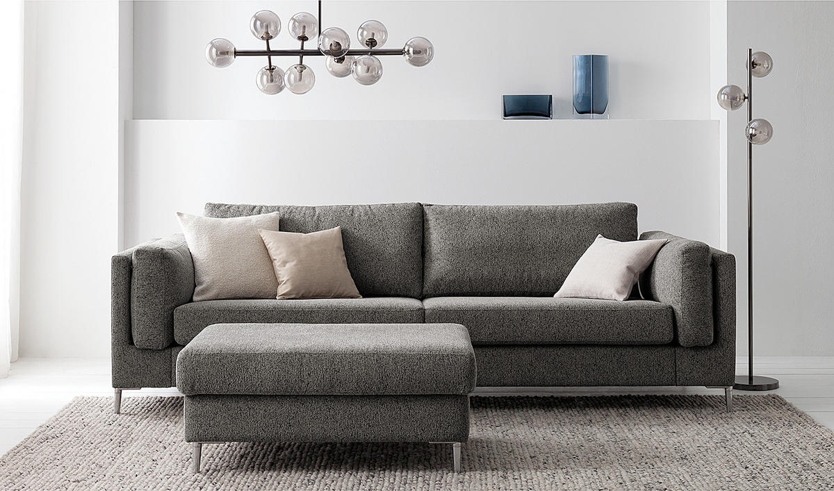 STEHLEUCHTE - Metall - Grau, Glas (28/28/153cm) - home24