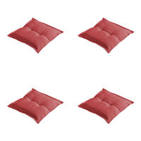 SITZKISSEN Manchester - Rot - 50/50/7 cm - 4er-Set - Rot, Textil (50/7/50cm) - Madison