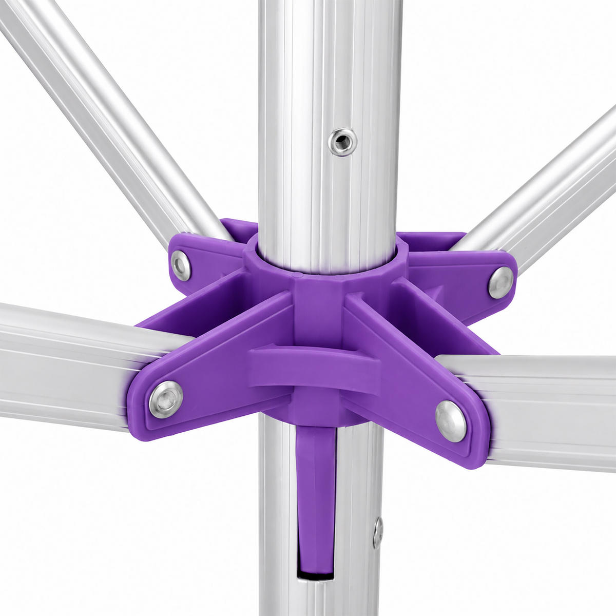 USCĂTOR Argintiu mov 19,2 m sfoară cu suport pliabil - argintiu, material plastic/metal (167/158/167cm) - Relaxdays
