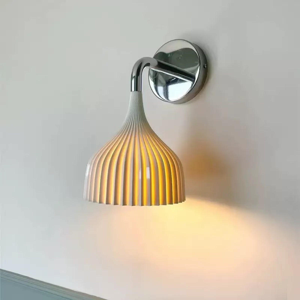 WANDSTRAHLER Dreifarbiges Licht 13.5/13.5/24 cm - Weiß, Metall (13.5/24/13.5cm) - Authentics