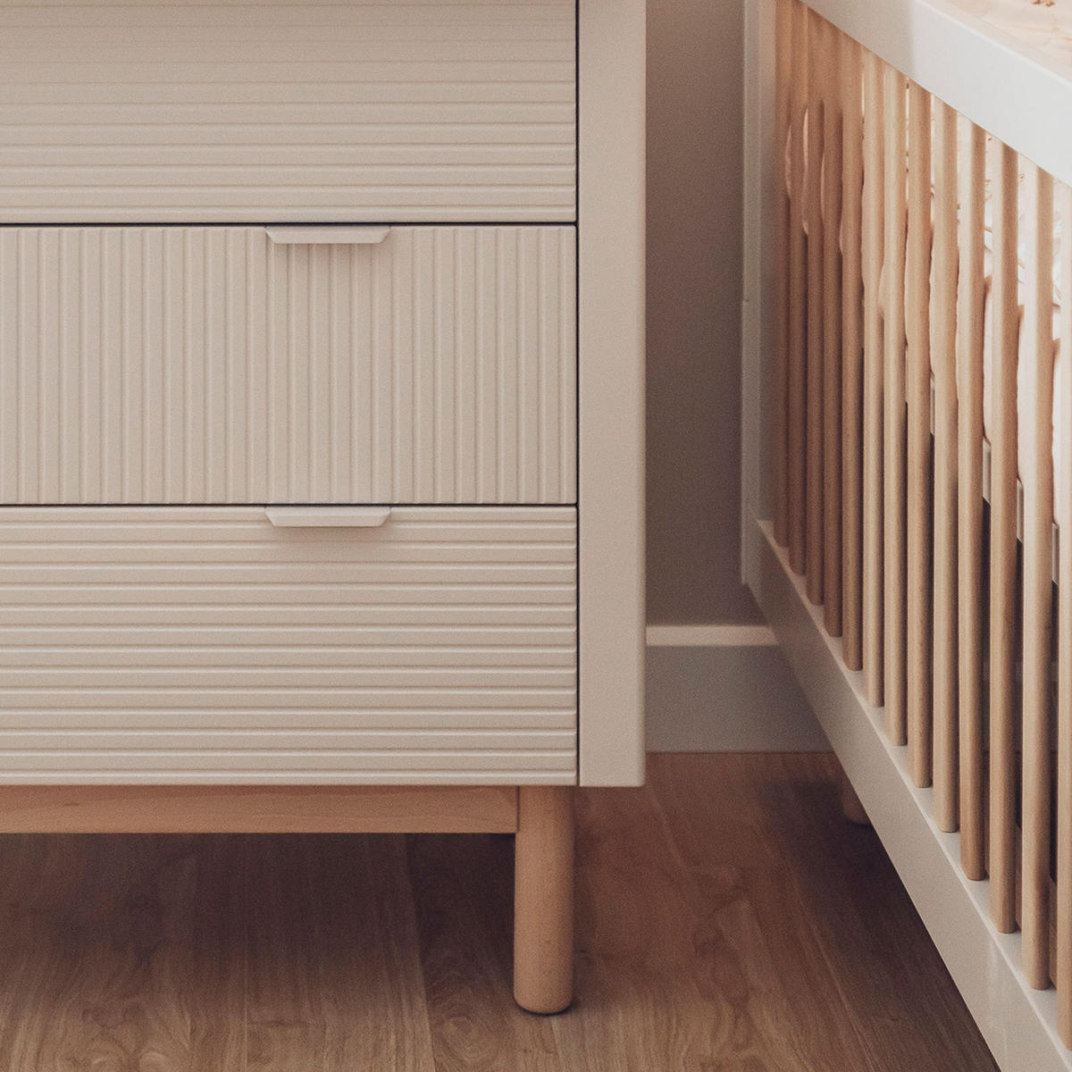 WICKELKOMMODE Lotti mit Schubladen - Beige, Holz (101/91/53cm) - KONSIMO®