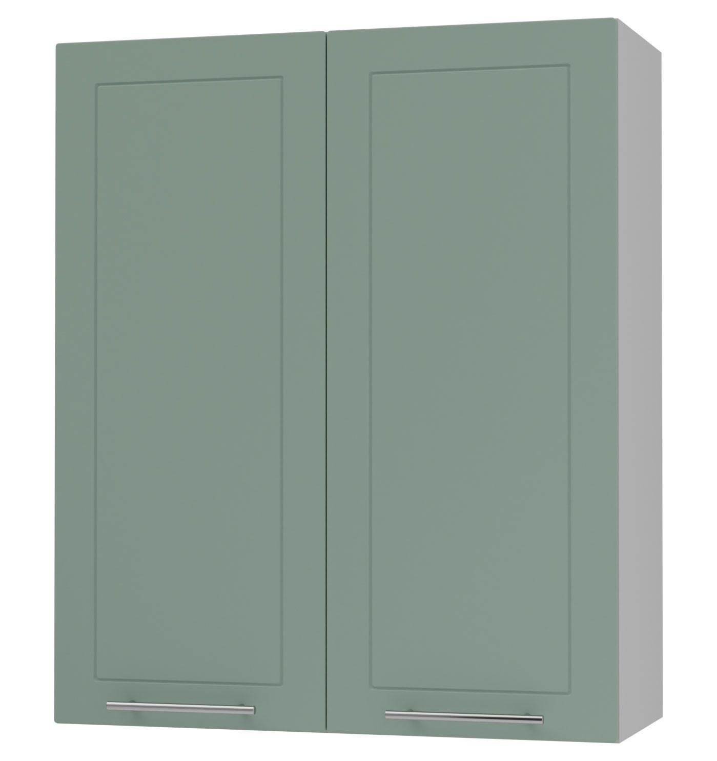 KÜCHENHÄNGESCHRANK Kvantum W4/80 Mint Matt / Grau Matt 80 / 32,5 / 96cm - Grau/Mintgrün, Holz/Holzwerkstoff (80/96/32.5cm) - Feldmann-Wohnen