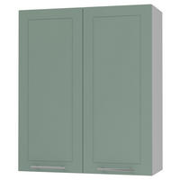 KÜCHENHÄNGESCHRANK Kvantum W4/80 Mint Matt / Grau Matt 80 / 32,5 / 96cm - Grau/Mintgrün, Holz/Holzwerkstoff (80/96/32.5cm) - Feldmann-Wohnen