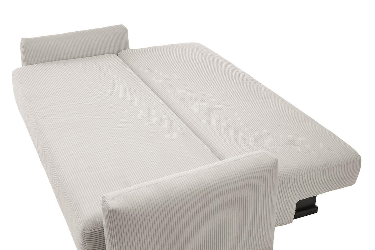 SCHLAFSOFA NEO Grau Cord - Greige/Schwarz, Kunststoff/Textil (233/75/108cm) - KAWOLA
