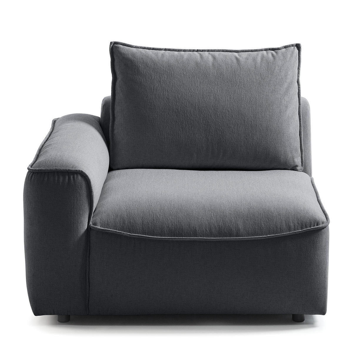 MODULSESSEL - Grau, Holz/Textil (104/82/99cm) - home24