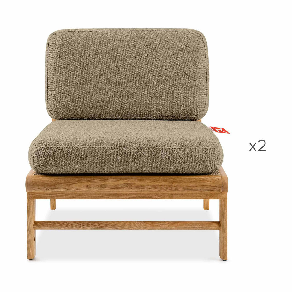LOUNGESOFA ATREDA rechts - Beige, Holz/Textil (315/80/175cm) - KONSIMO®