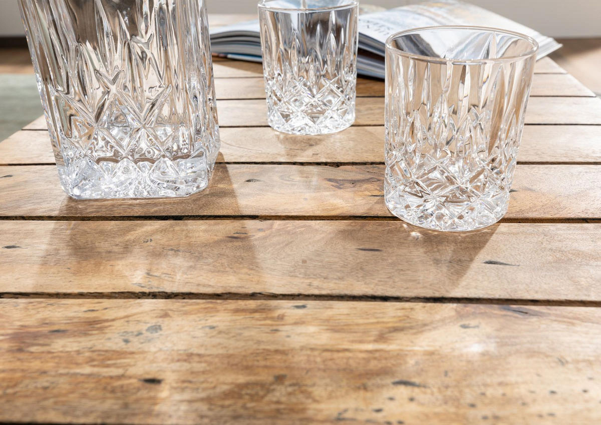 COUCHTISCH Mango 120x60x43 natur lackiert RAILWAY #160 - Braun, Holz (120/60/43cm) - Massivmoebel24