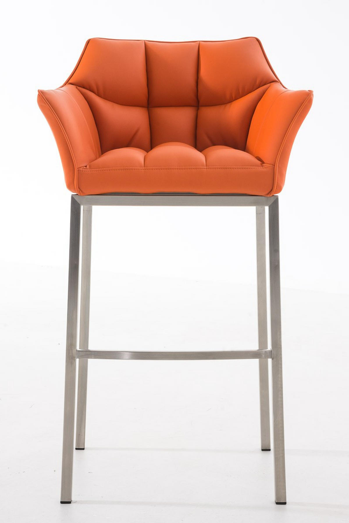 BARHOCKER Damaso 110x64x48 cm orange - Orange, Leder (64/110/48cm) - furnicato