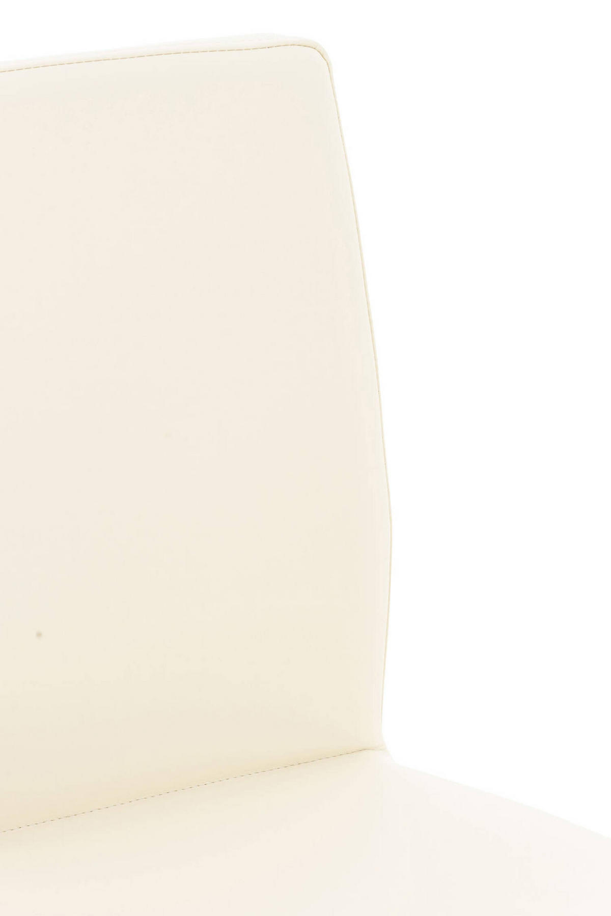 BARHOCKER Cathy, Gestell schwarz, Kunstleder Creme - Creme/Schwarz, Kunststoff/Textil (40/100/49cm) - TPFLiving
