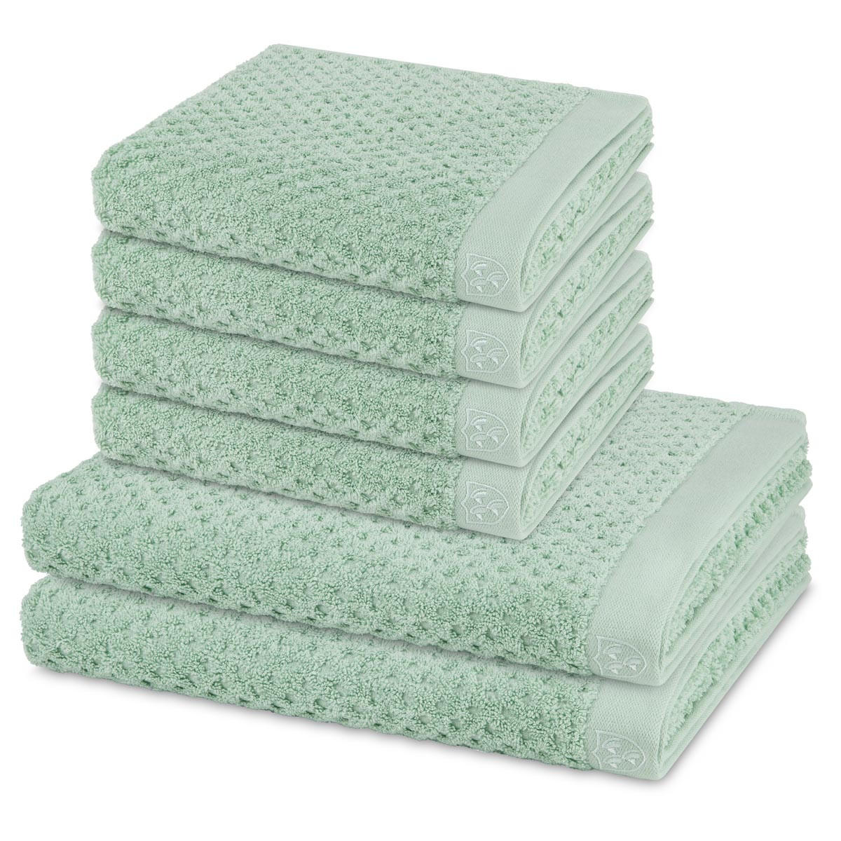 FROTTIERSET Harmony 6-teilig - Hellgrün, Textil (50/100cm) - Ross