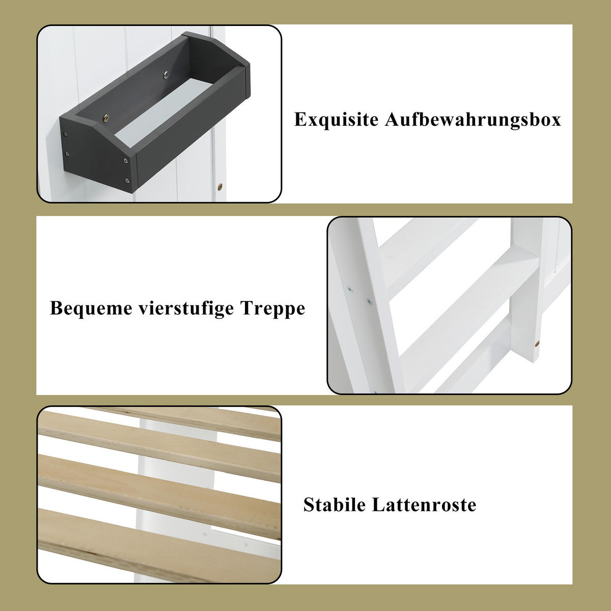 HOCHBETT 90/200 cm Weiß - Weiß, Holz/Holzwerkstoff - Raumix