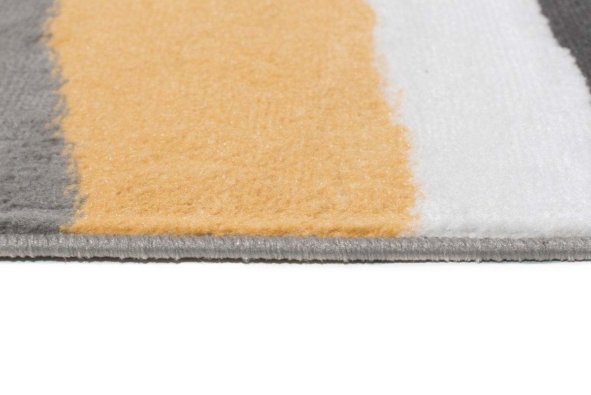 TEPPICH MAYA Gelb Streifen Gestreift 130/190 cm - Gelb, Textil (130/190cm) - Tapiso