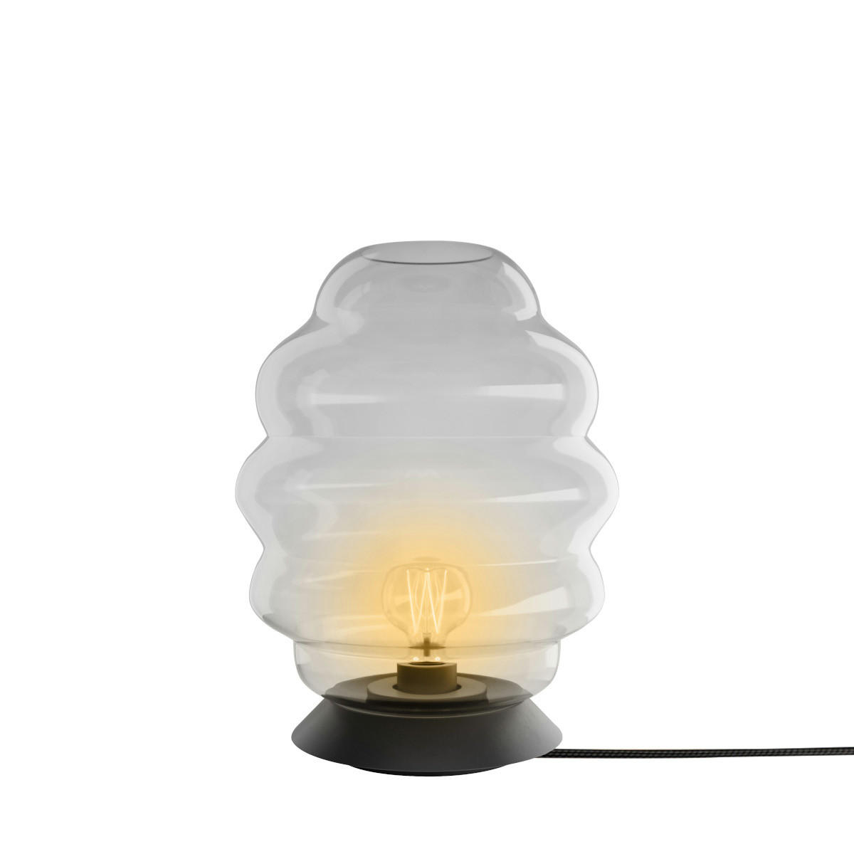 TISCHLAMPE Echos Klar Ø 25cm - Klar, Glas (25/25/31cm) - s.luce