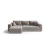 ECKSOFA mit Schlaffunktion MILO L Monolith 84 Links - Grau, Textil (280/175cm) - Bedante