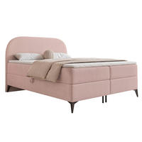 BOXBETT NOELIA 180/200 cm mit Matratze, Puderrosa - Altrosa, Textil/Metall (180/200cm) - Idohome